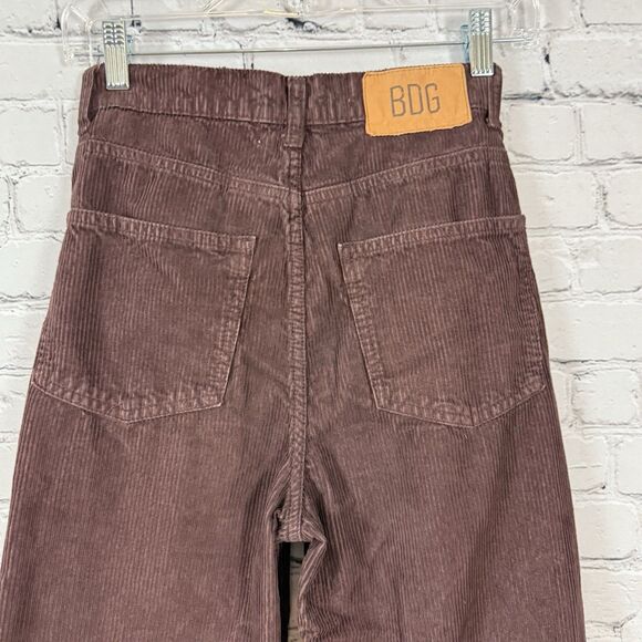 BDG Urban Outfitters High and Wide Corduroy Pants Brown Womens Size 24 Cotton - Picture 9 of 12